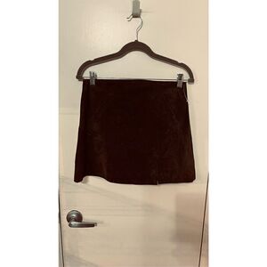 Blank NYC Charcoal Gray Leather Mini Skirt  Size 26